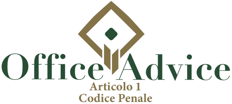 Articolo 1 - Codice Penale