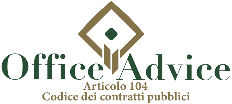 Articolo 104 - Codice dei Contratti Pubblici (Nuovo Codice degli Appalti)