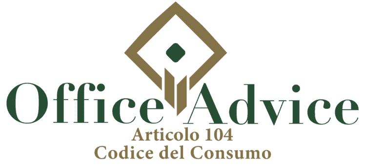 Articolo 104 - Codice del Consumo