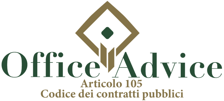 Articolo 105 - Codice dei Contratti Pubblici (Nuovo Codice degli Appalti)