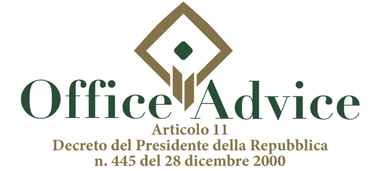 Art. 11 – Decreto del Presidente della Repubblica 445 – 2000