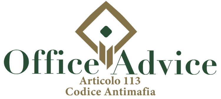 Articolo 113 - Codice Antimafia