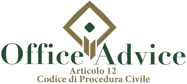 Articolo 12 - Codice di Procedura Civile