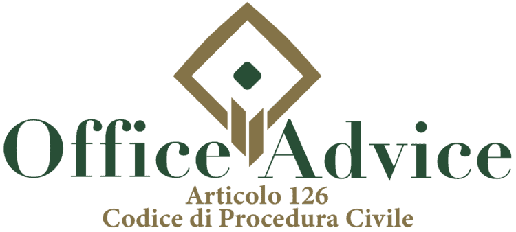 Articolo 126 - Codice di Procedura Civile