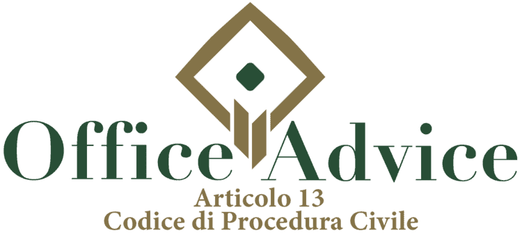 Articolo 13 - Codice di Procedura Civile