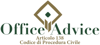 Articolo 138 - codice di procedura civile