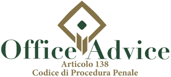 Articolo 138 - codice di procedura penale