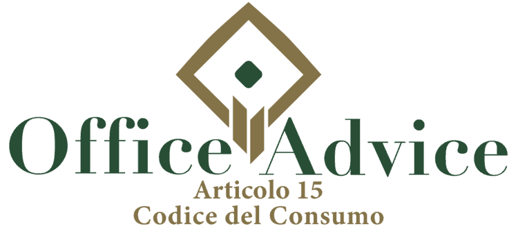 Articolo 15 - Codice del Consumo
