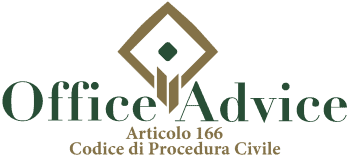 Articolo 166 - codice di procedura civile