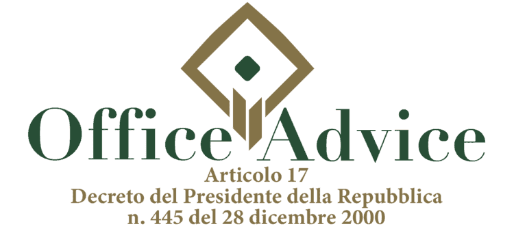 Articolo 17 - Decreto del Presidente della Repubblica 445 - 2000