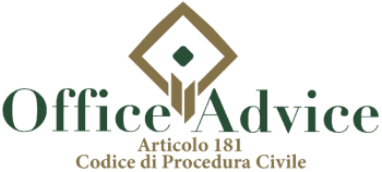 Articolo 181 - codice di procedura civile