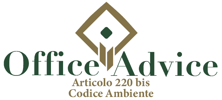 Art. 220 bis - Codice ambiente