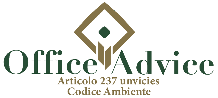Art. 237 unvicies - Codice ambiente