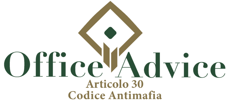 Articolo 30 - Codice Antimafia