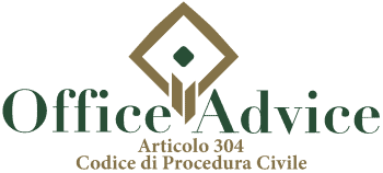 Articolo 304 - codice di procedura civile