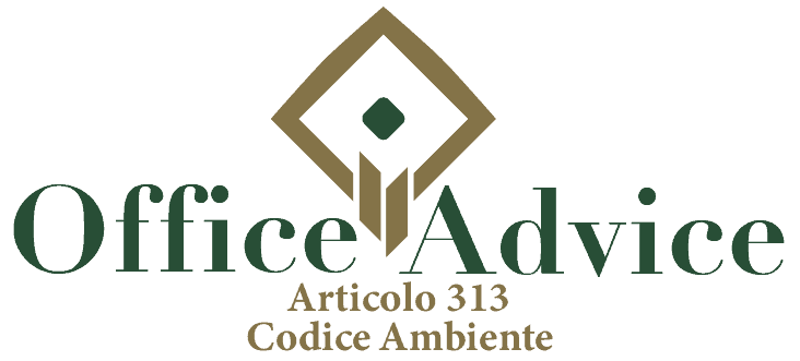Art. 313 - Codice ambiente