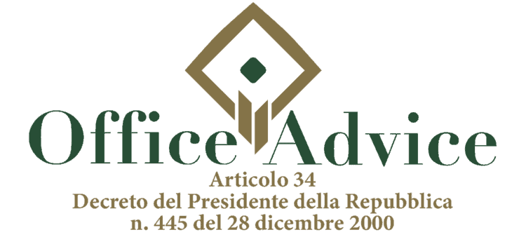 Articolo 34 - Decreto del Presidente della Repubblica 445 - 2000