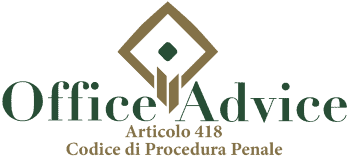 Articolo 418 - codice di procedura penale