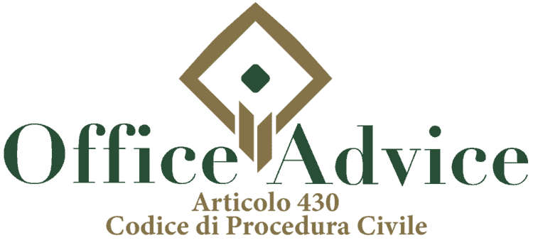 Articolo 430 - Codice di Procedura Civile