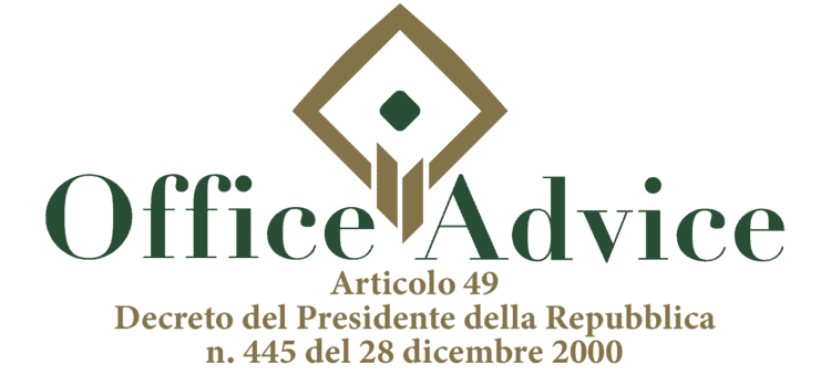 Articolo 49 - Decreto del Presidente della Repubblica 445 - 2000