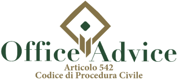 Articolo 542 - codice di procedura civile