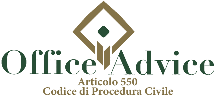 Articolo 550 - Codice di Procedura Civile