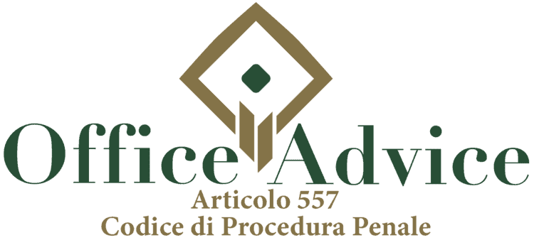 Articolo 557 - Codice di Procedura Penale