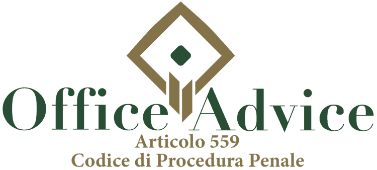 Articolo 559 - Codice di Procedura Penale