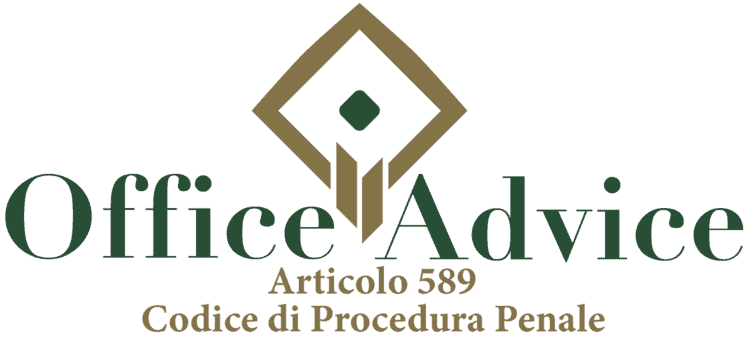Articolo 589 - Codice di Procedura Penale