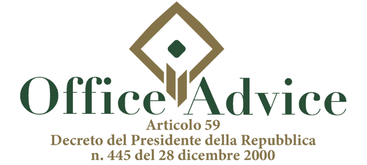 Articolo 59 - Decreto del Presidente della Repubblica 445 - 2000