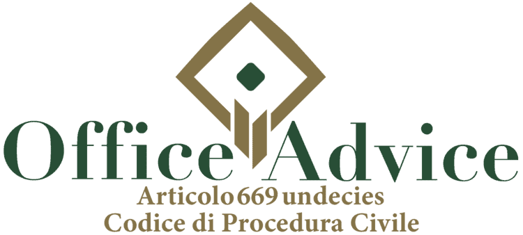 Articolo 669 undieces - Codice di Procedura Civile