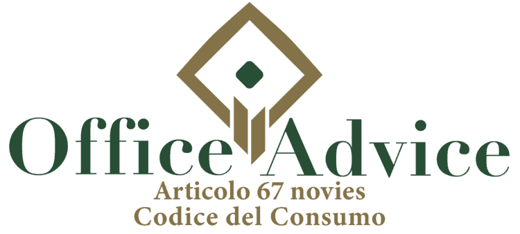 Articolo 67 novies - Codice del Consumo
