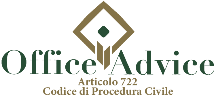 Articolo 722 - Codice di Procedura Civile