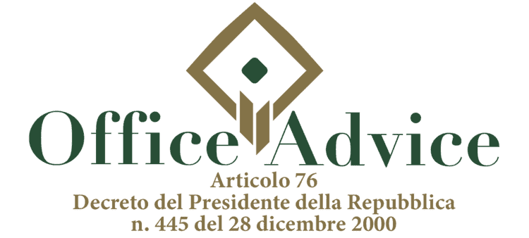 Articolo 76 - Decreto del Presidente della Repubblica 445 - 2000