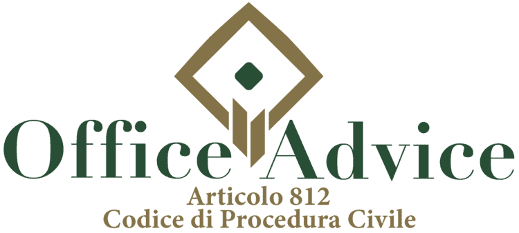Articolo 812 - Codice di Procedura Civile