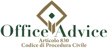Articolo 830 - codice di procedura civile
