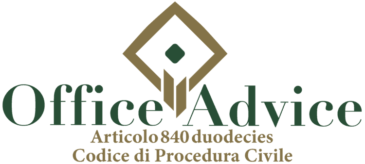 Articolo 840 duodecies - Codice di Procedura Civile